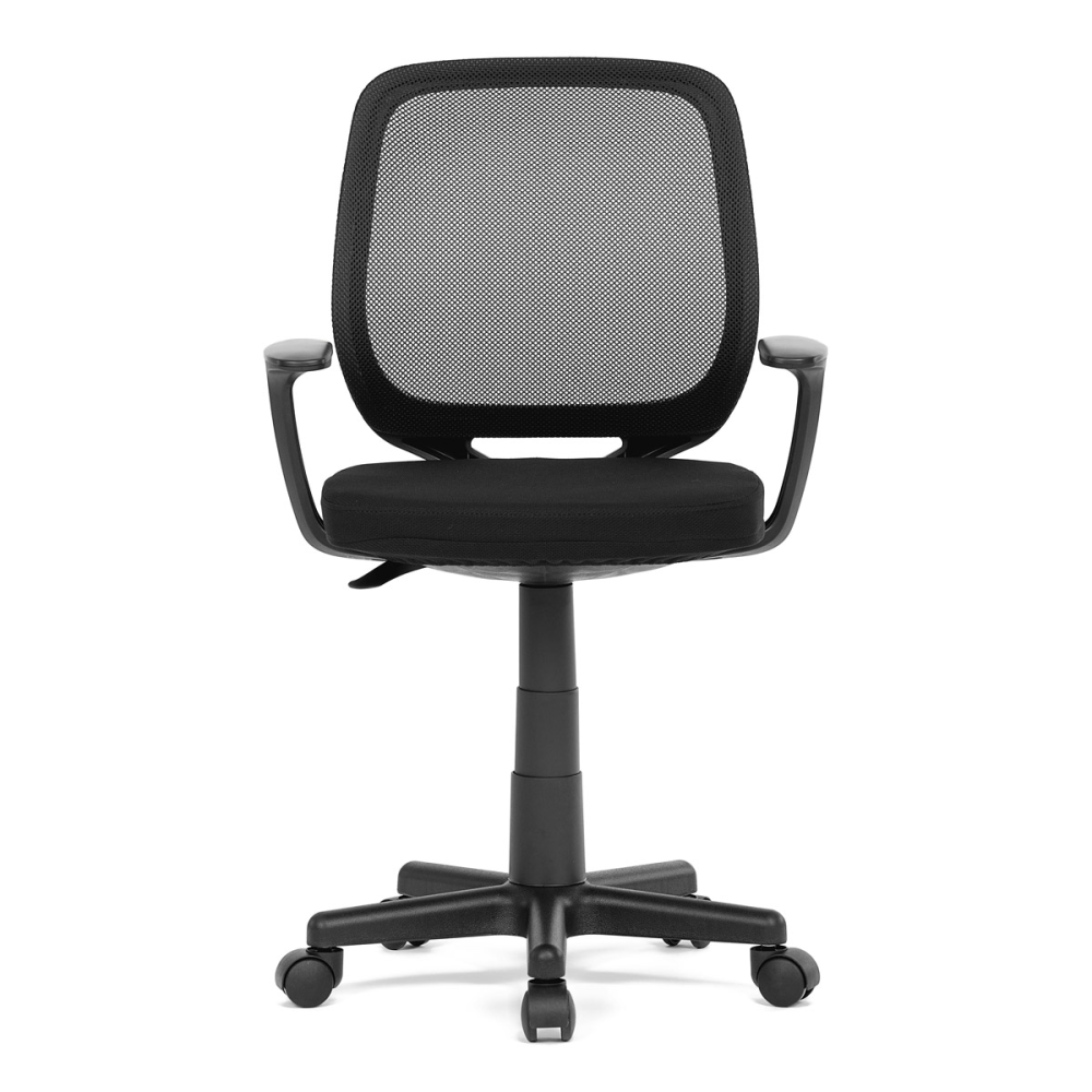 KA-W022 BK - Kancelářská židle, černá látka, plastový kříž