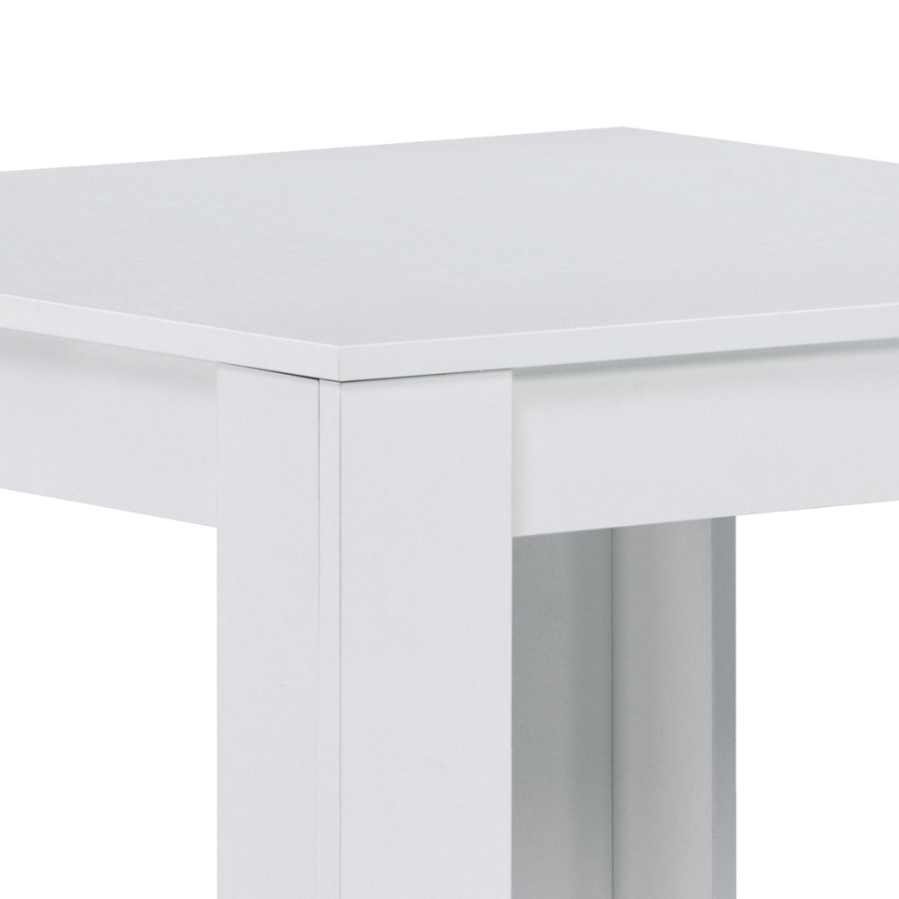 AT-B080 WT1 - Jídelní stůl 80x80x75 cm, MDF, hladké bílé matné lamino