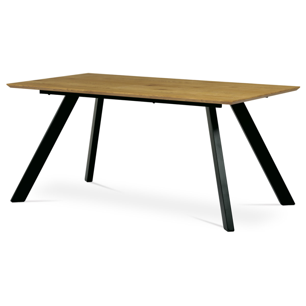 HT-722 OAK - Stůl jídelní 160x90x75 cm, deska MDF, 3D dekor divoký dub
