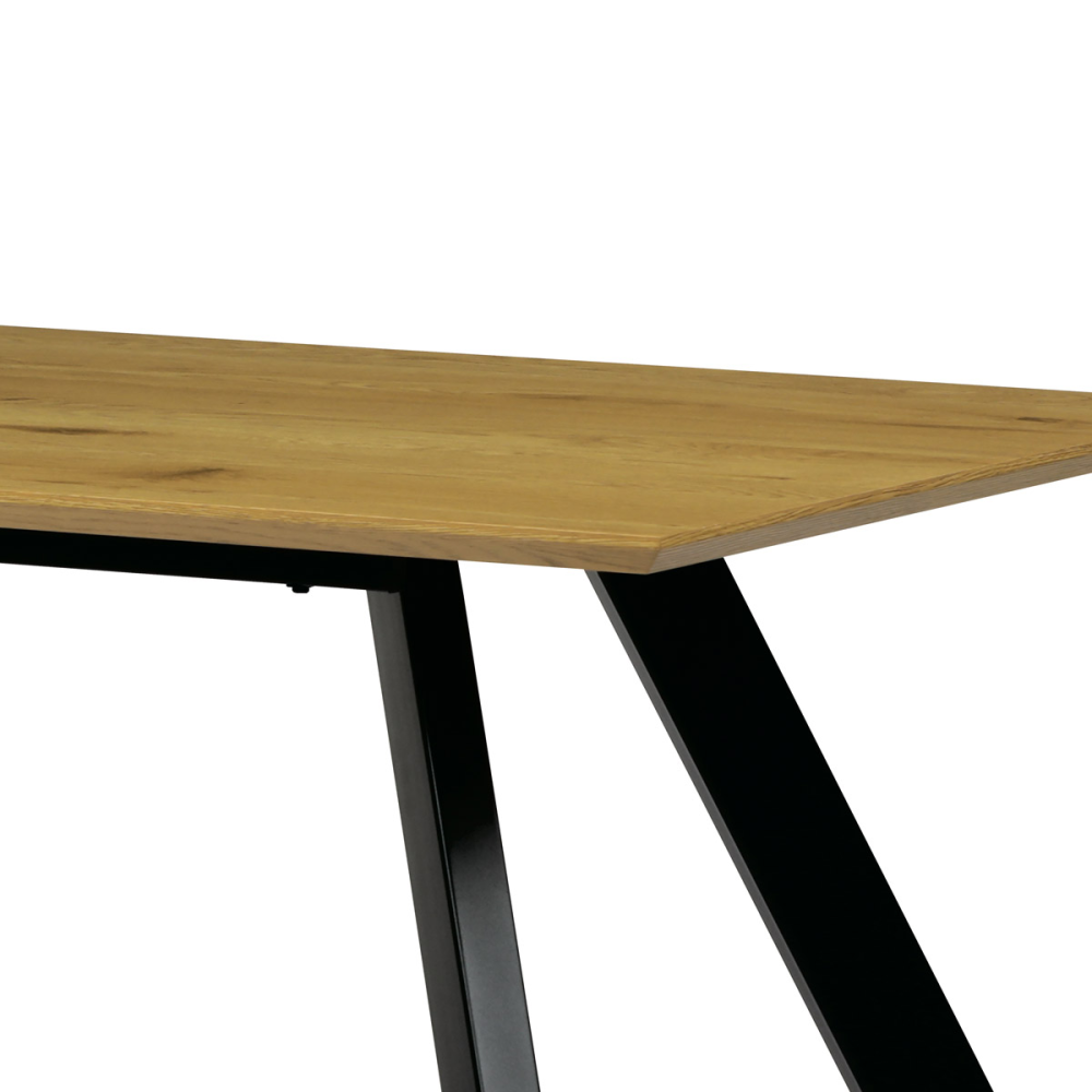 HT-723 OAK - Stůl jídelní 180x90x75 cm, deska MDF, 3D dekor divoký dub