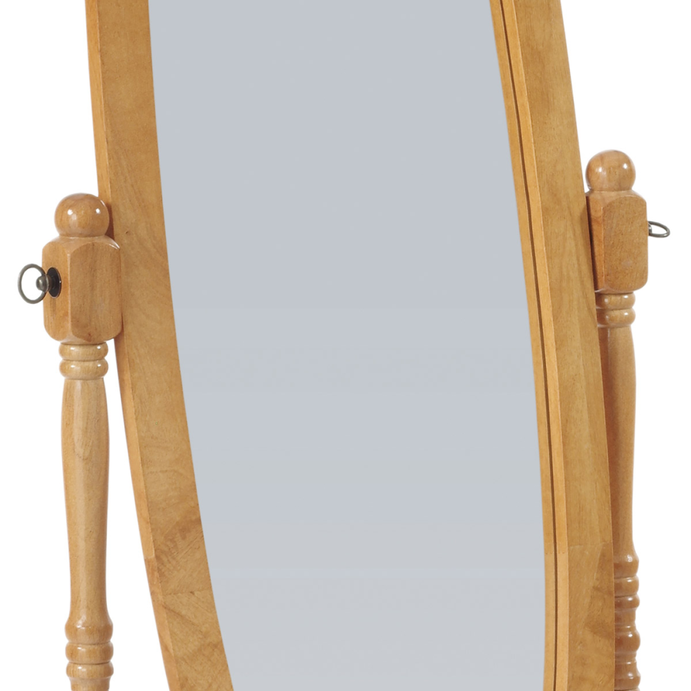 20124 OAK - Zrcadlo stojací, v.151 cm, konstrukce z masivního kaučukovníku, moření dub