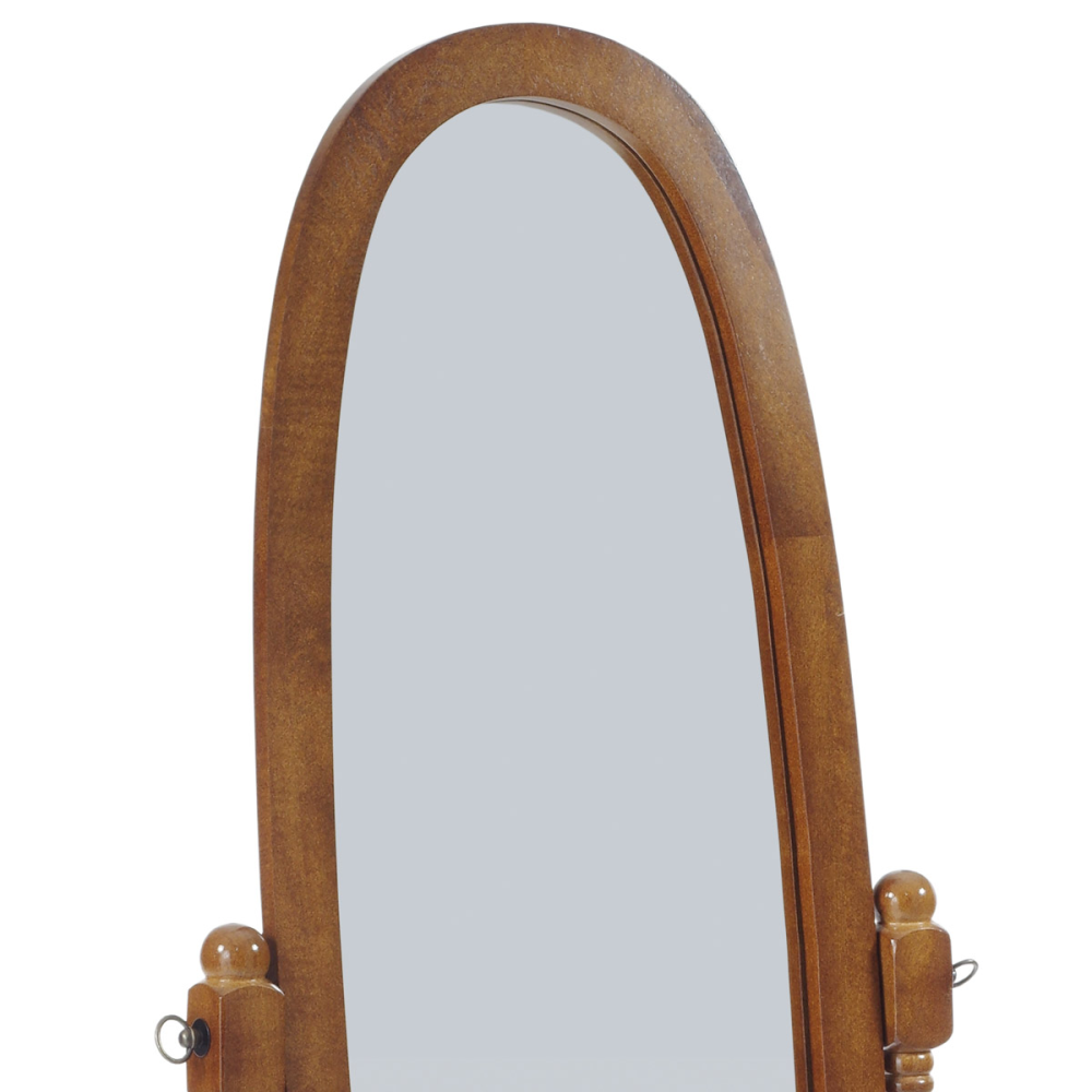 20124 WAL - Zrcadlo stojací, v.151 cm, konstrukce z MDF, moření ořech