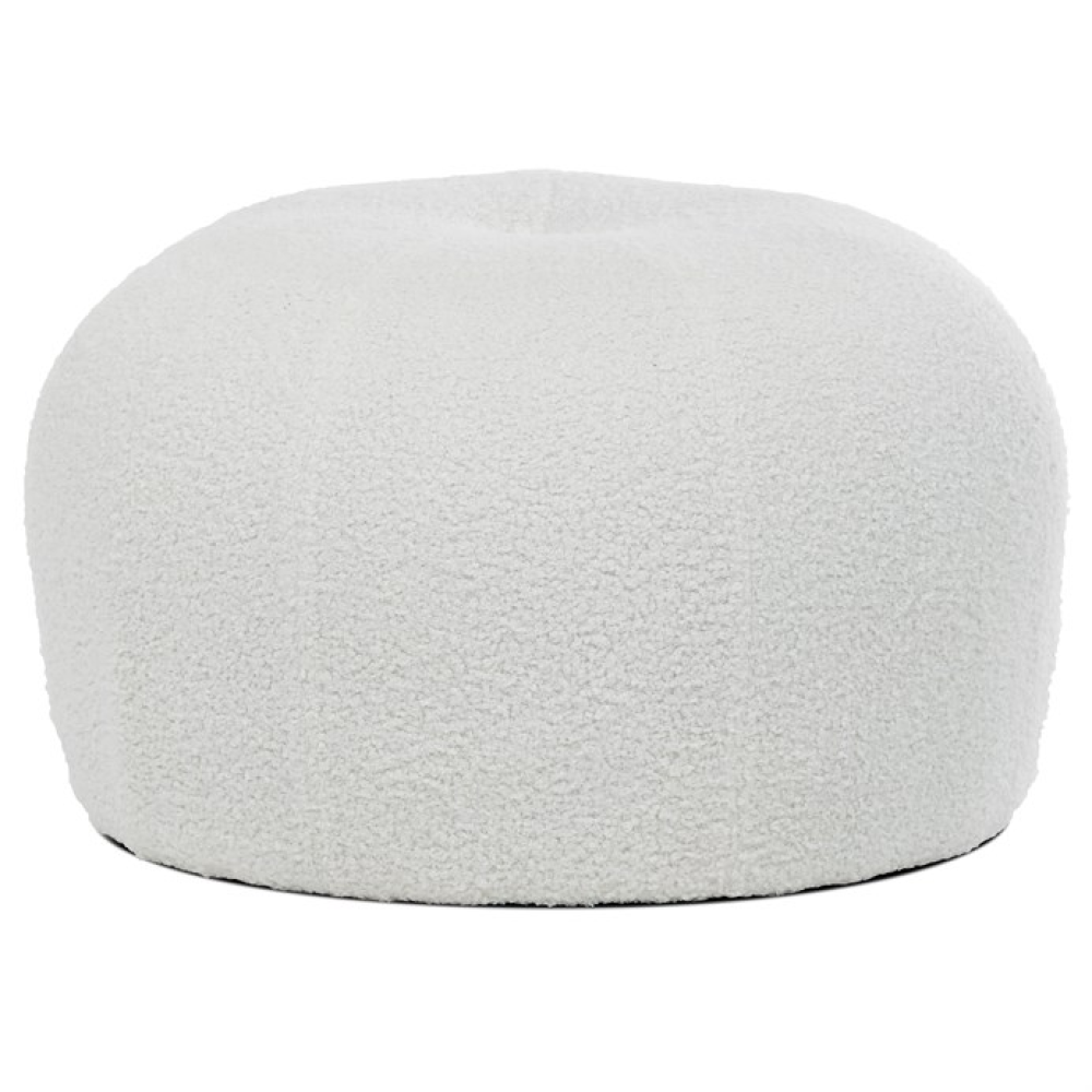 AK-307 WT2 - Taburet, bílá, látka bouclé, AK-307 WT2