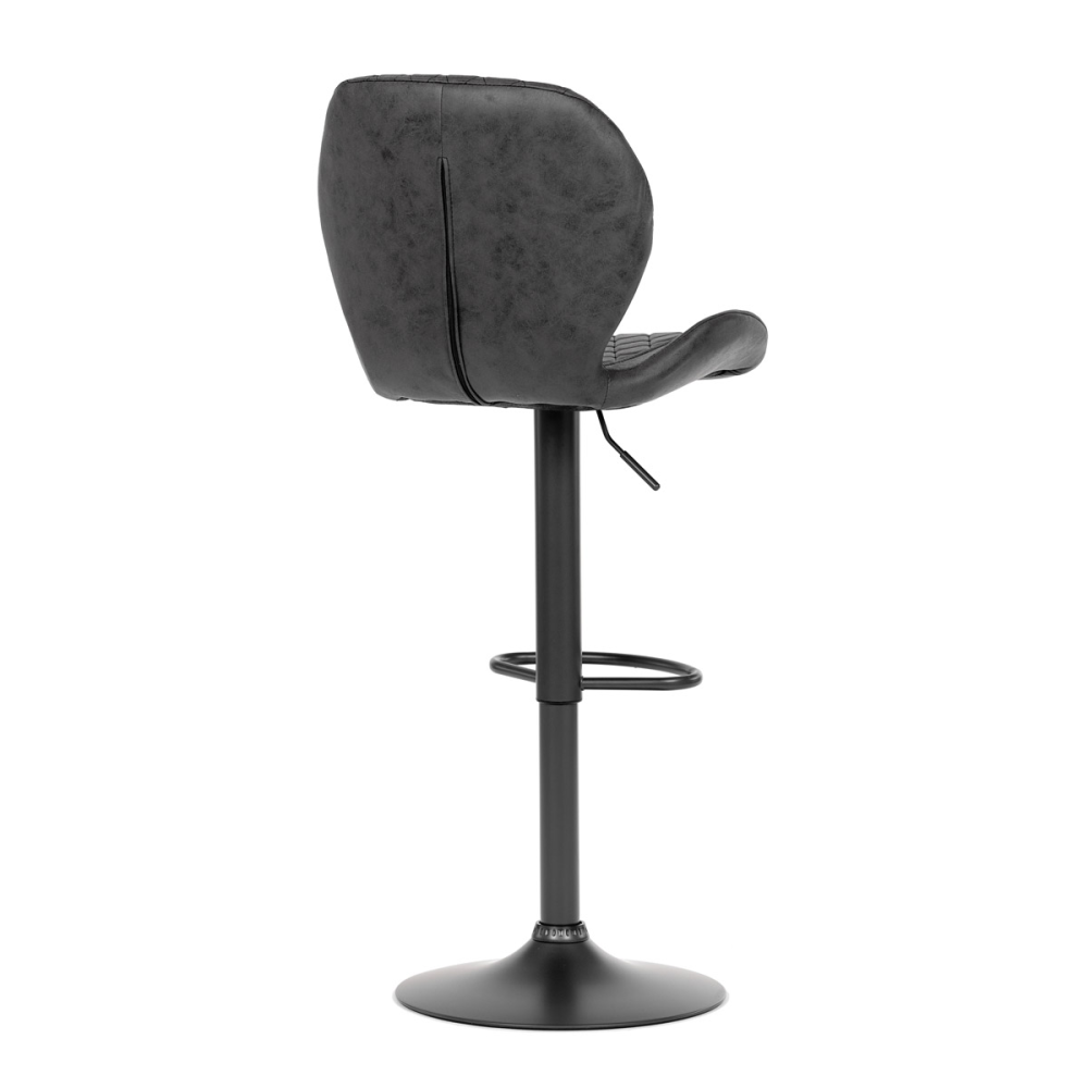 AUB-431 BK3 - Židle barová, černá COWBOY látka, černá podnož