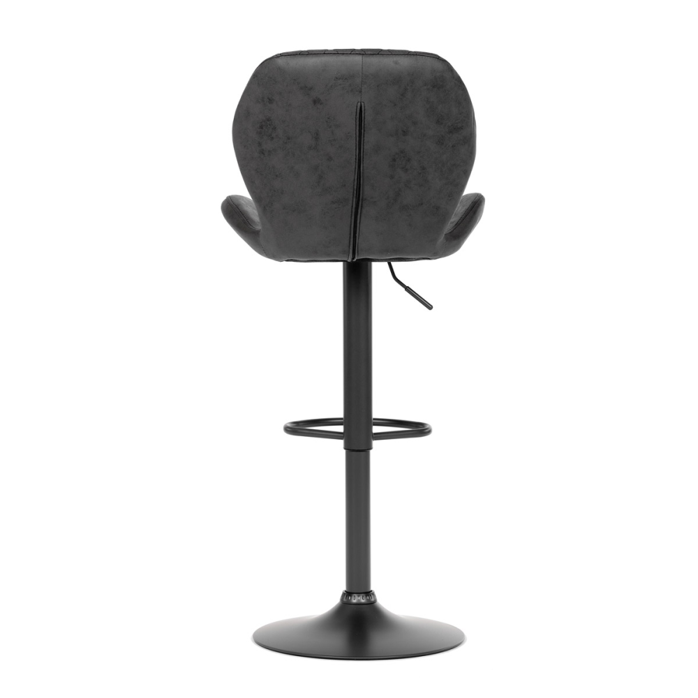 AUB-431 BK3 - Židle barová, černá COWBOY látka, černá podnož