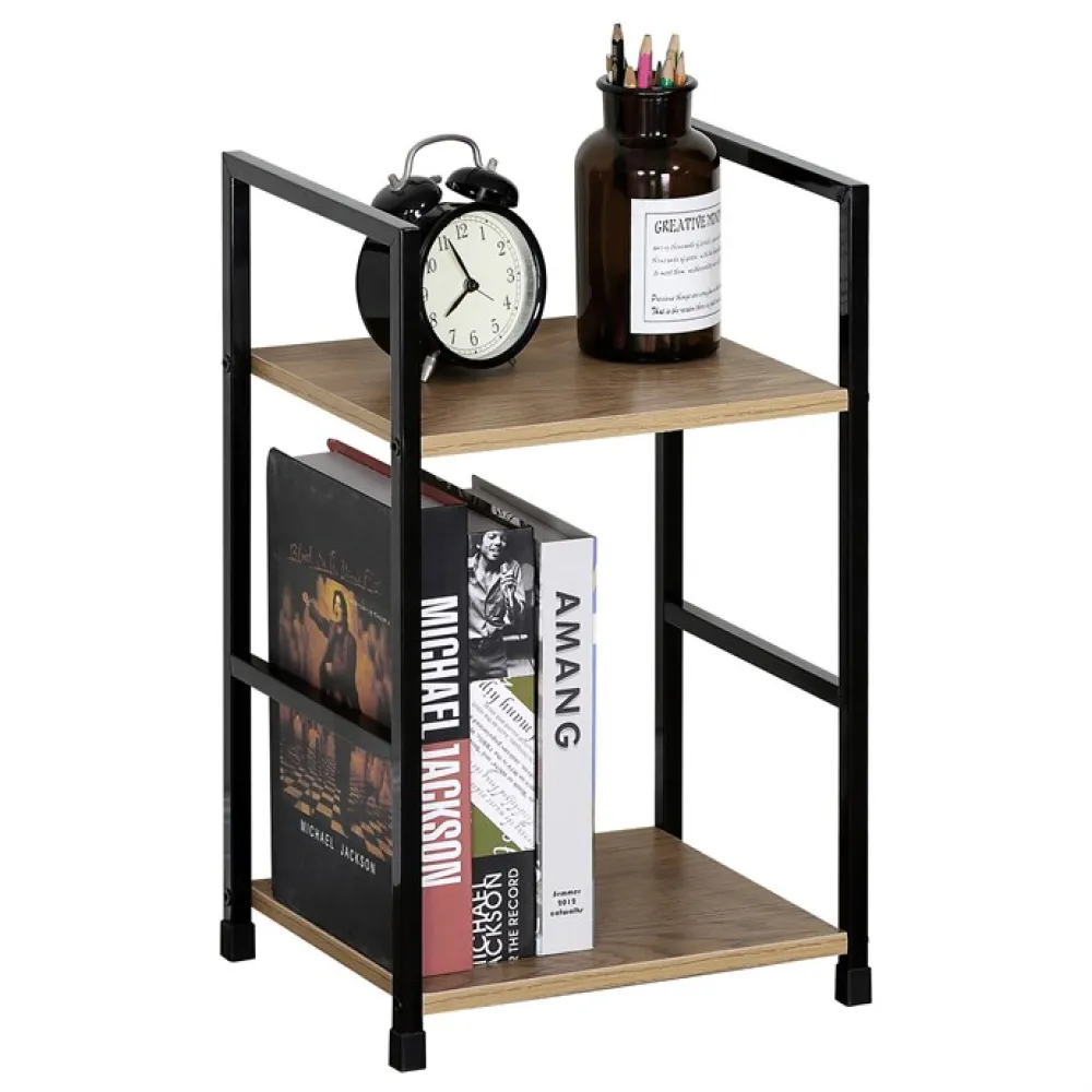 GD-212 OAK - Regál, mdf, hnědá, GD-212 OAK