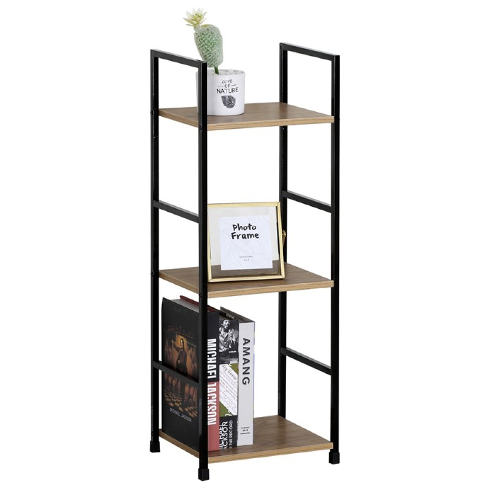 GD-213 OAK - Regál, mdf, hnědá, GD-213 OAK