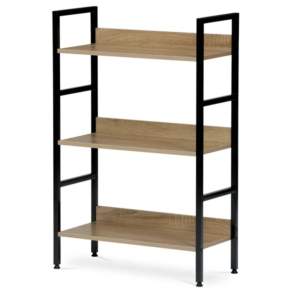 GD-313 OAK - Regál, mdf, hnědá, GD-313 OAK