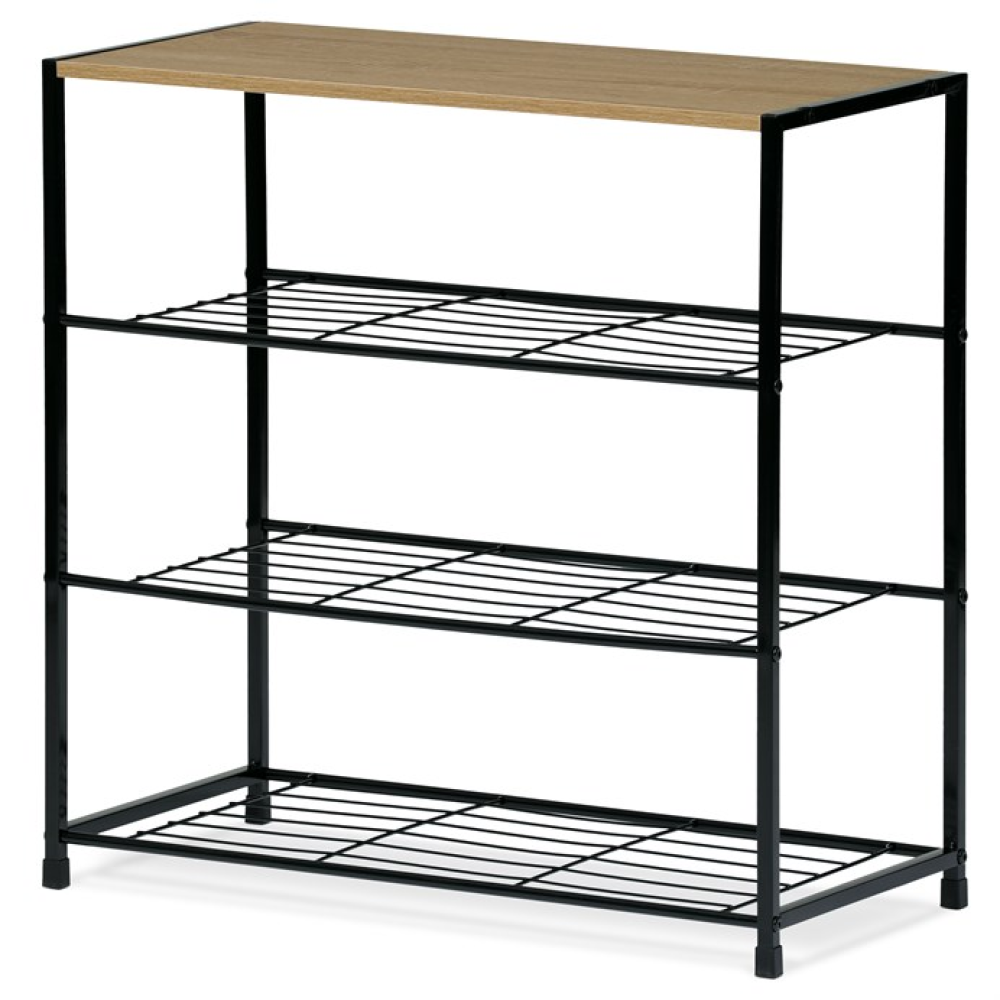 GD-414 OAK - Botník, mdf, hnědá, GD-414 OAK