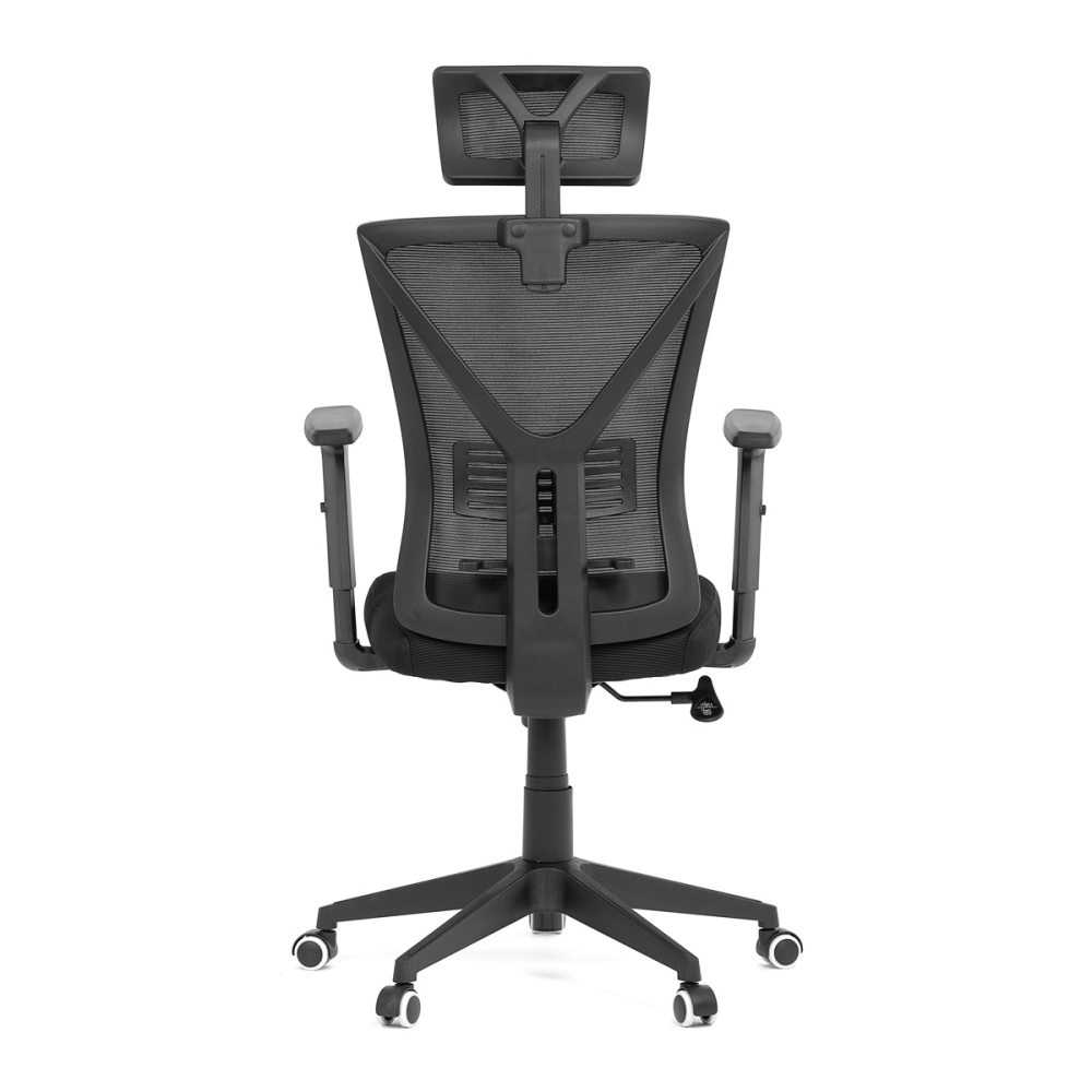 KA-Q851 BK - Židle kancelářská, černá mesh, plastový kříž
