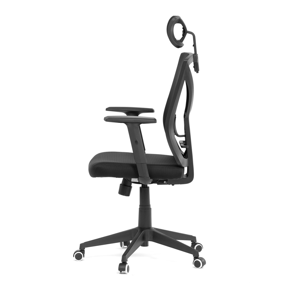 KA-Q851 BK - Židle kancelářská, černá mesh, plastový kříž