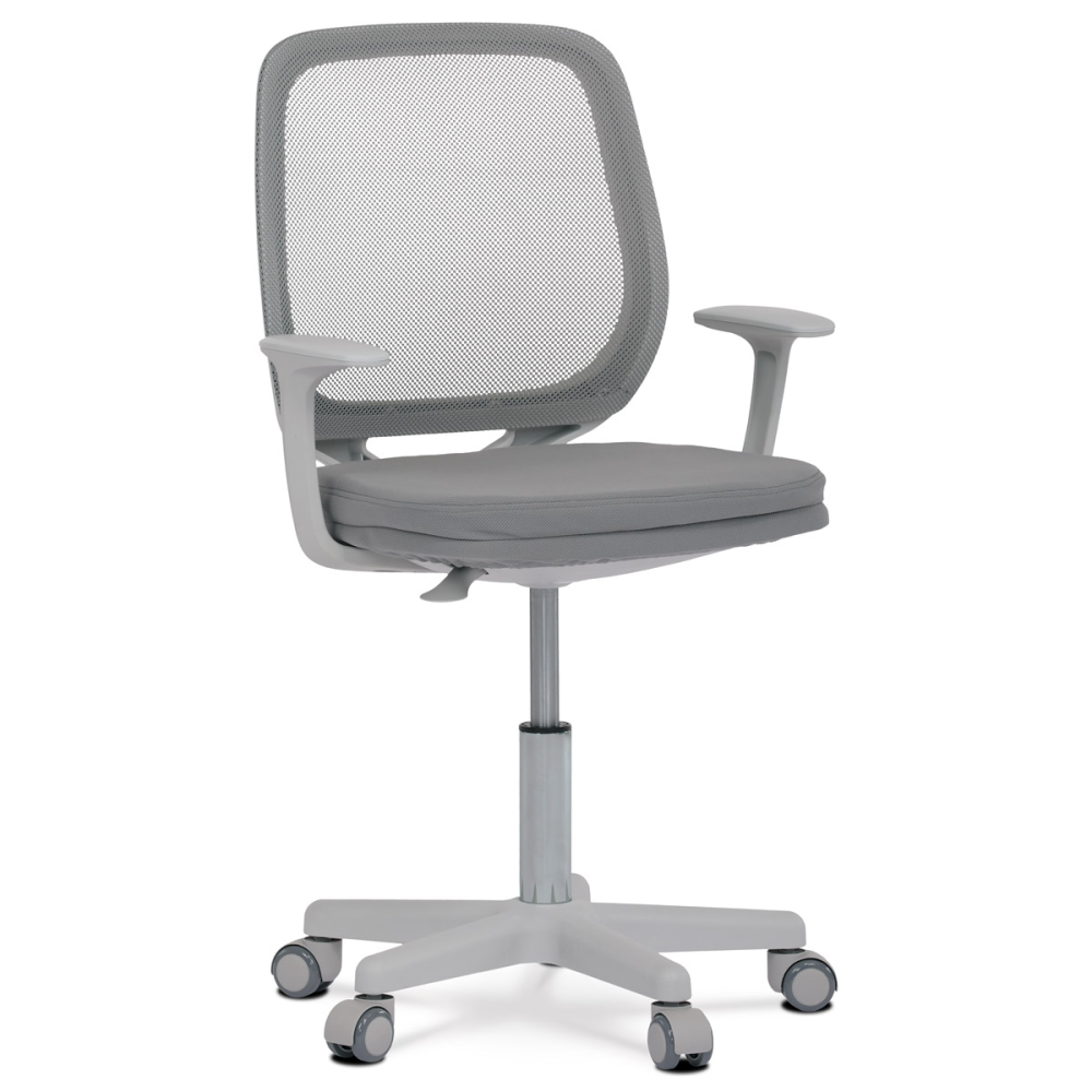 KA-W022 GREY - Kancelářská židle, šedá látka, plastový kříž
