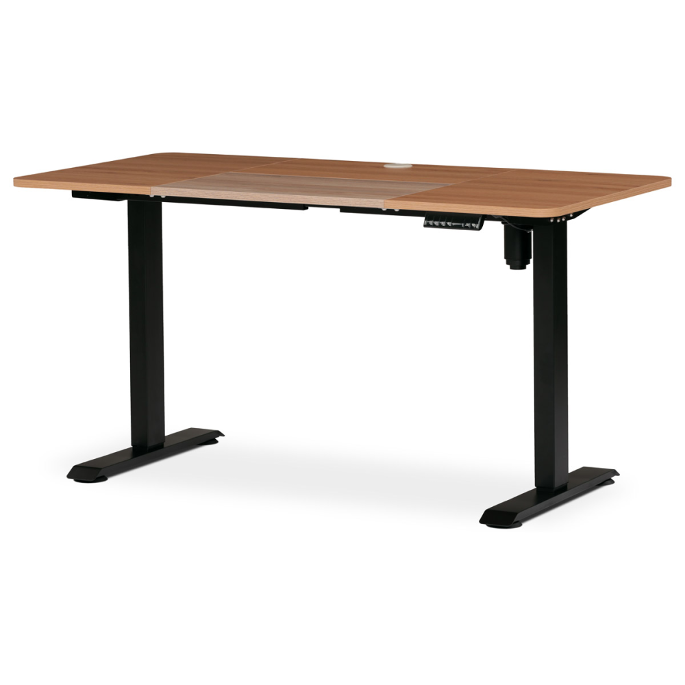 LT-W140 BUK - Kancelářský stůl s elektricky nastavitelnou výší pracovní desky. Kovové podnoží v černé barvě.