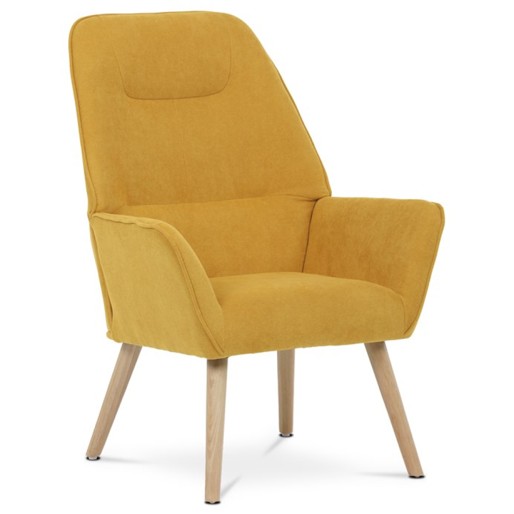 AK-312 YEL2 - Křeslo, žlutá látka, AK-312 YEL2