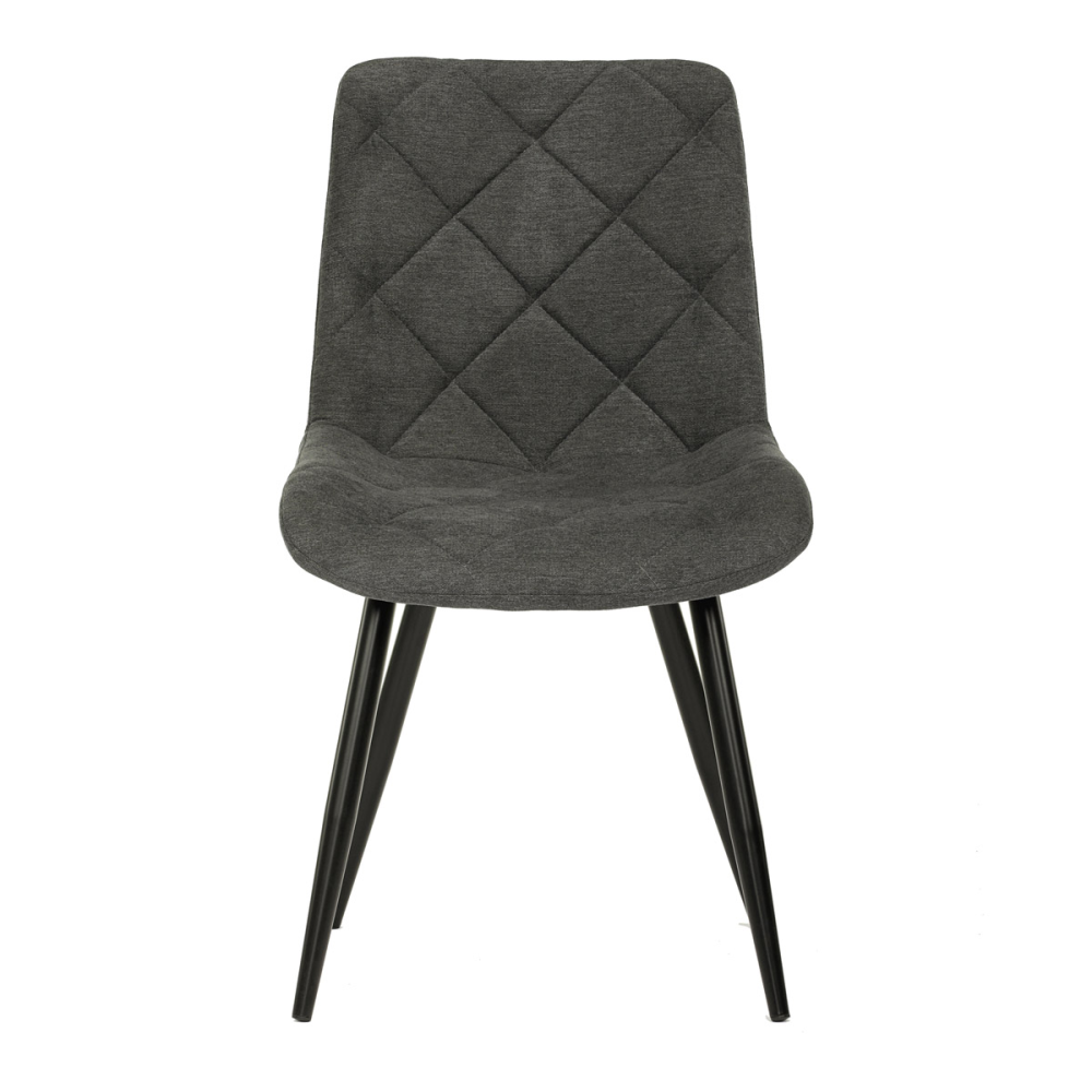 CT-382 GREY2 - Židle jídelní, šedá látka, nohy černá kov