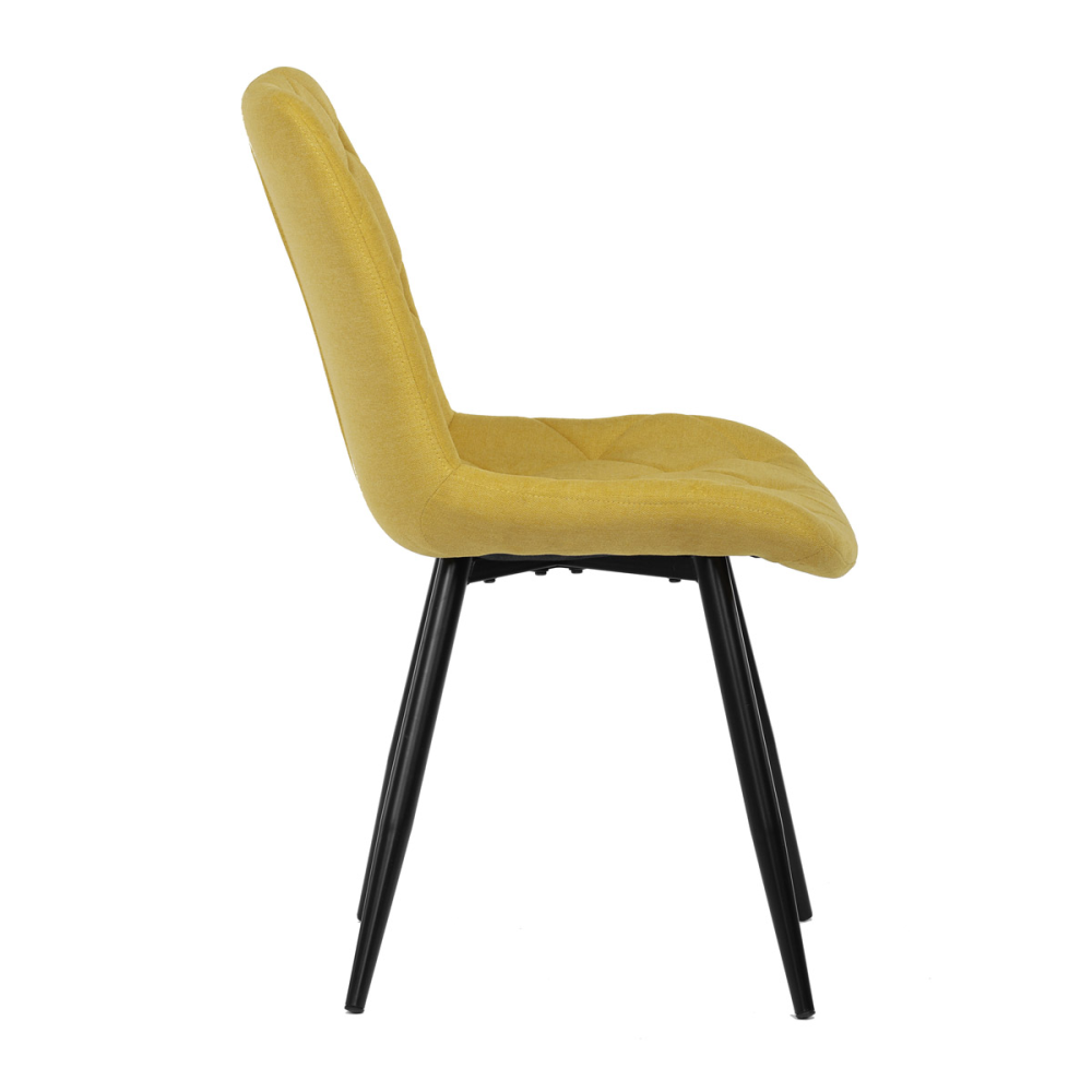CT-382 YEL2 - Židle jídelní, žlutá látka, nohy černý kov