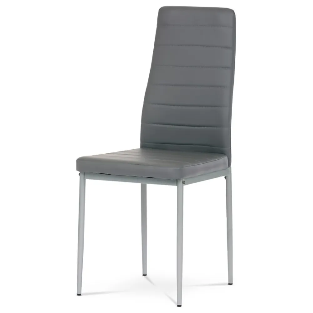 DCL-377 GREY - Jídelní židle, šedá, ekokůže, DCL-377 GREY