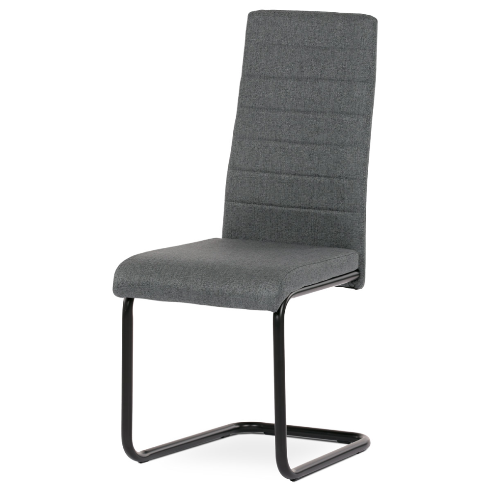 DCL-401 GREY2 - Židle jídelní, šedá látka, černý kov