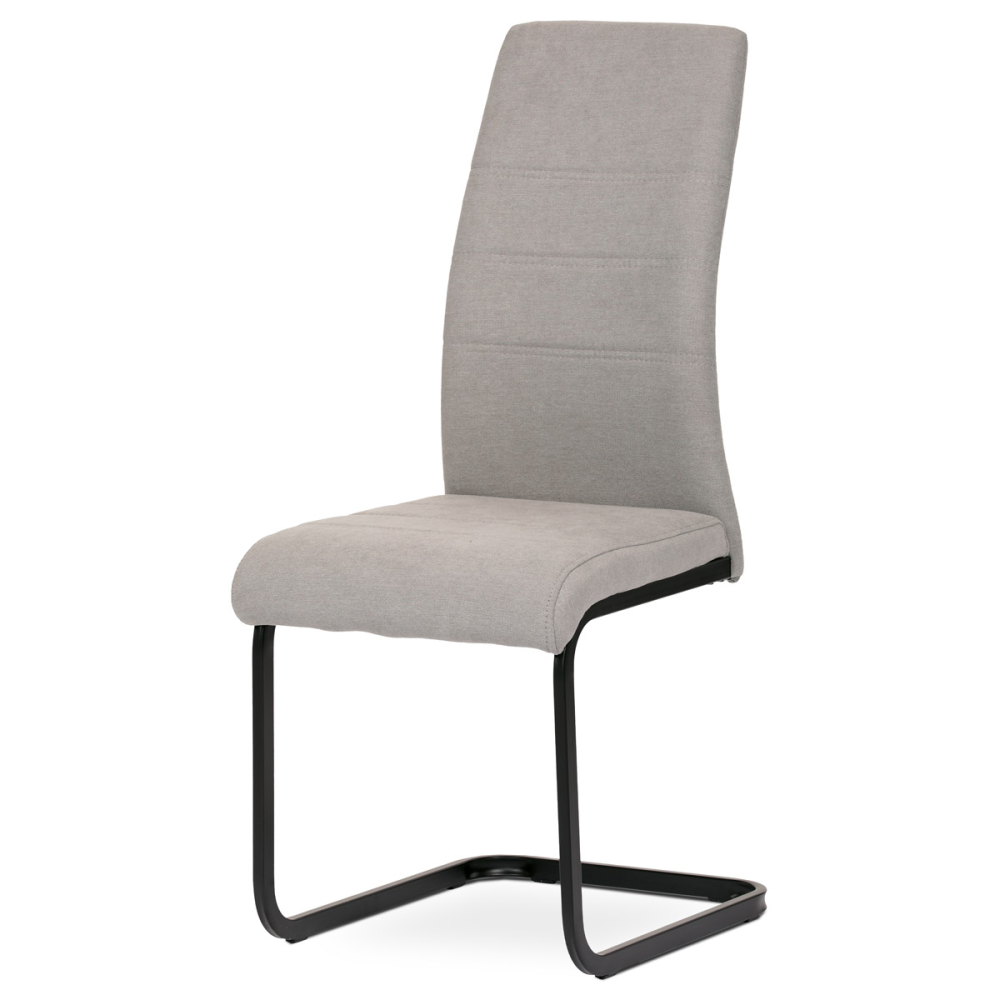 DCL-414 LAN2 - Židle jídelní, lanýžová látka, kovová pohupová podnož, černý kov