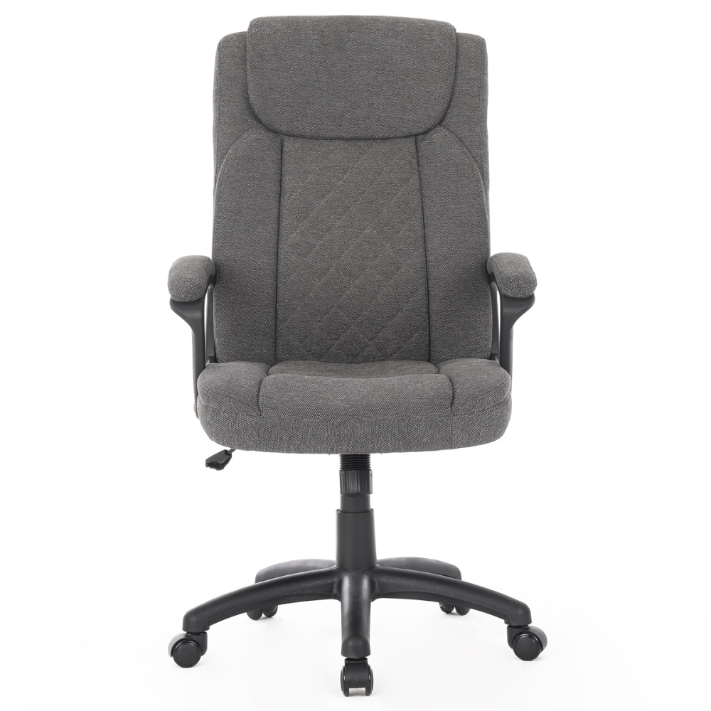 KA-Y388 GREY2 - Židle kancelářská, tmavě šedá látka, plastový kříž