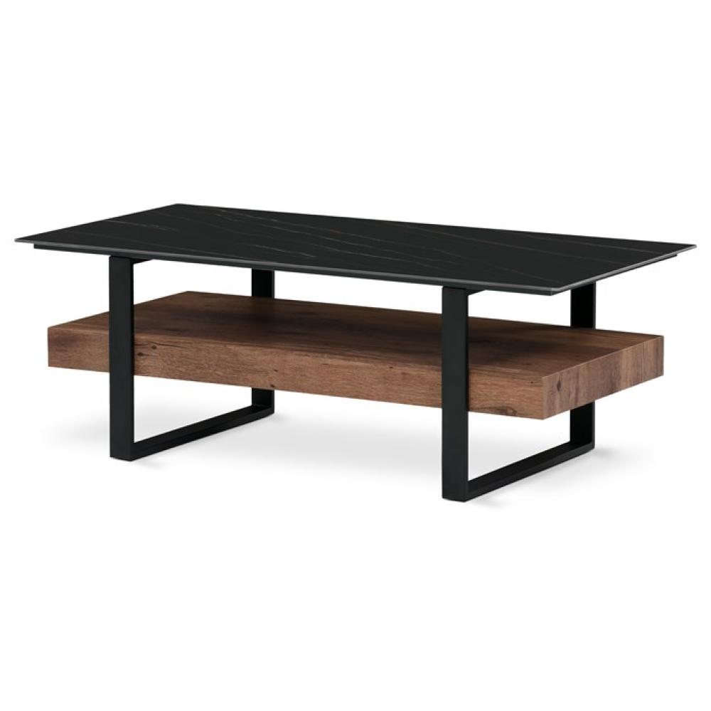 AHG-286 BK - Konferenční stolek 120x60x43cm, slinutá keramika, mramor, AHG-286 BK