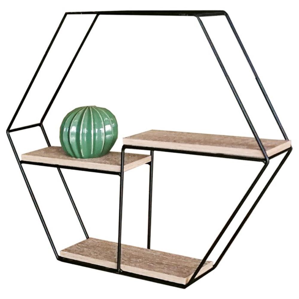 P-064 OAK - Polička, kov, hnědá, P-064 OAK