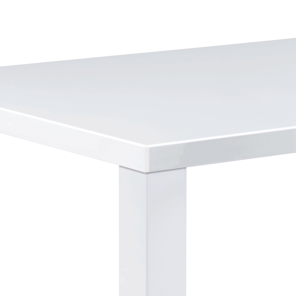 AT-3006 WT - Jídelní stůl 120x80x76 cm, vysoký lesk bílý