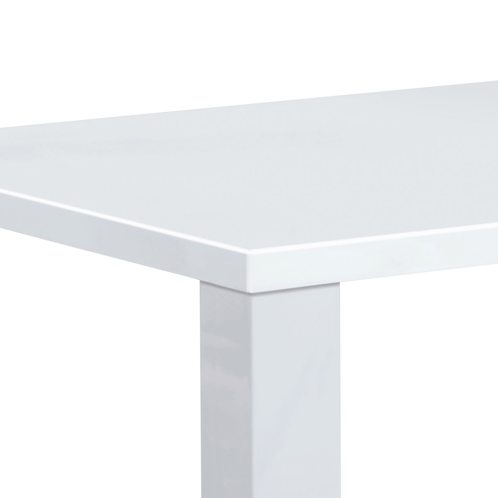 AT-3008 WT - Jídelní stůl 160x90x76 cm, vysoký lesk bílý