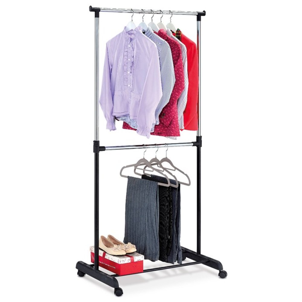 ABD-1213 BK - Stojan na šaty, plast, černá, ABD-1213 BK