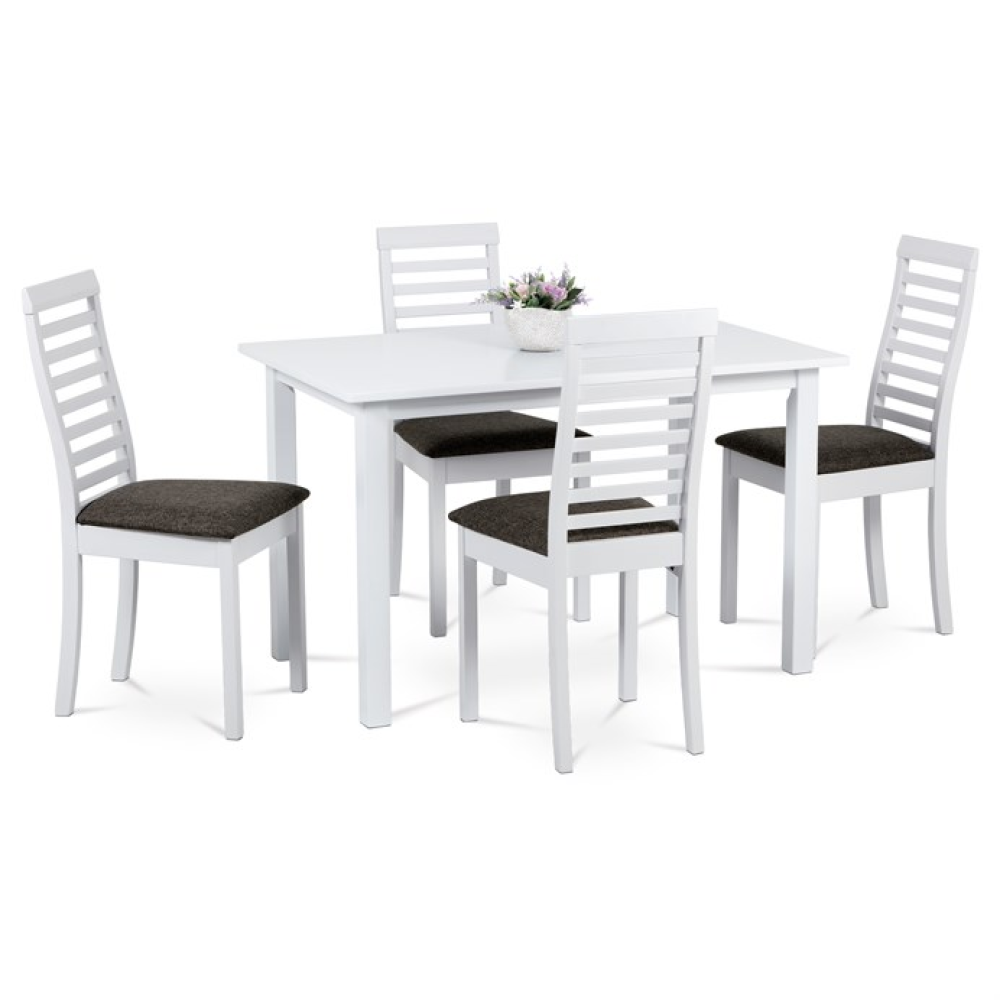 AUT-4000 WT - Jídelní set s 4 židlemi, 120x75x75cm, masiv AUT-4000 WT