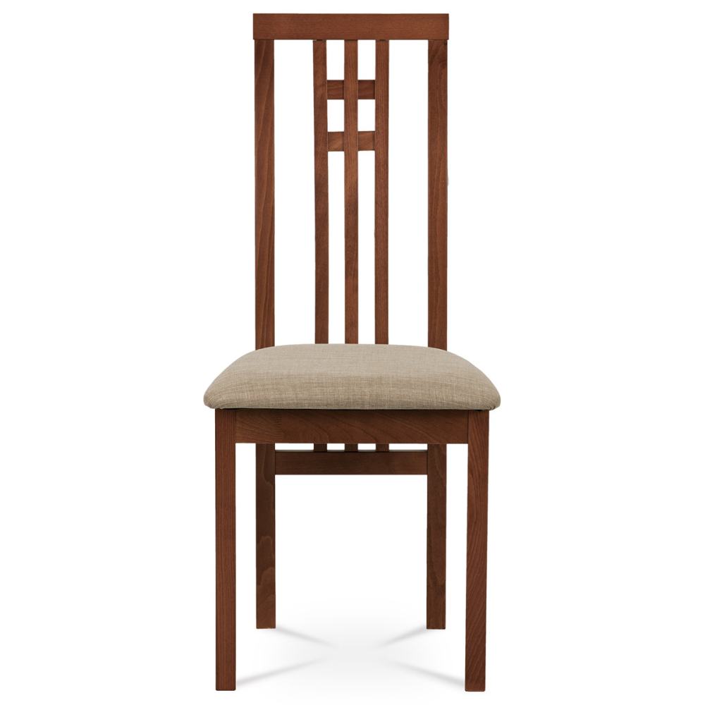 BC-2482 TR3 - Jídelní židle, masiv buk, barva třešeň, látkový béžový potah