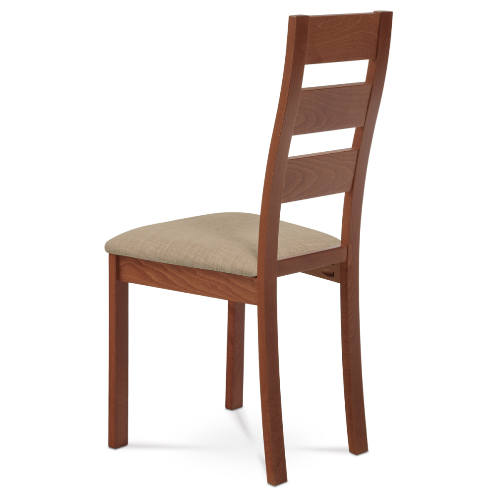 BC-2603 TR3 - Jídelní židle, masiv buk, barva třešeň, látkový béžový potah