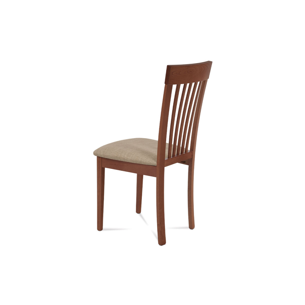 BC-3950 TR3 - Jídelní židle, masiv buk, barva třešeň, látkový béžový potah