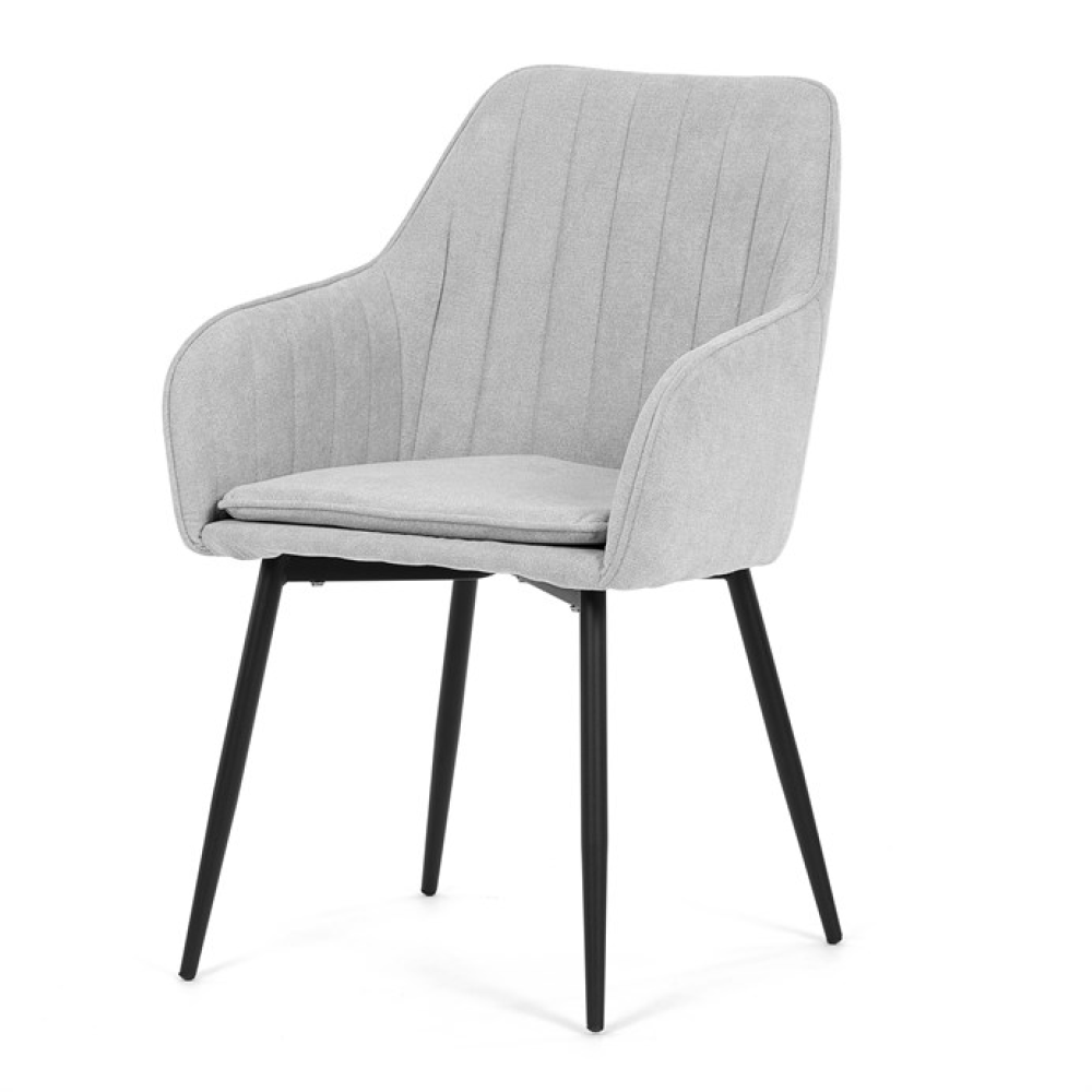 DCL-221 SIL2 - Jídelní židle, šedá, hladká látka, DCL-221 SIL2