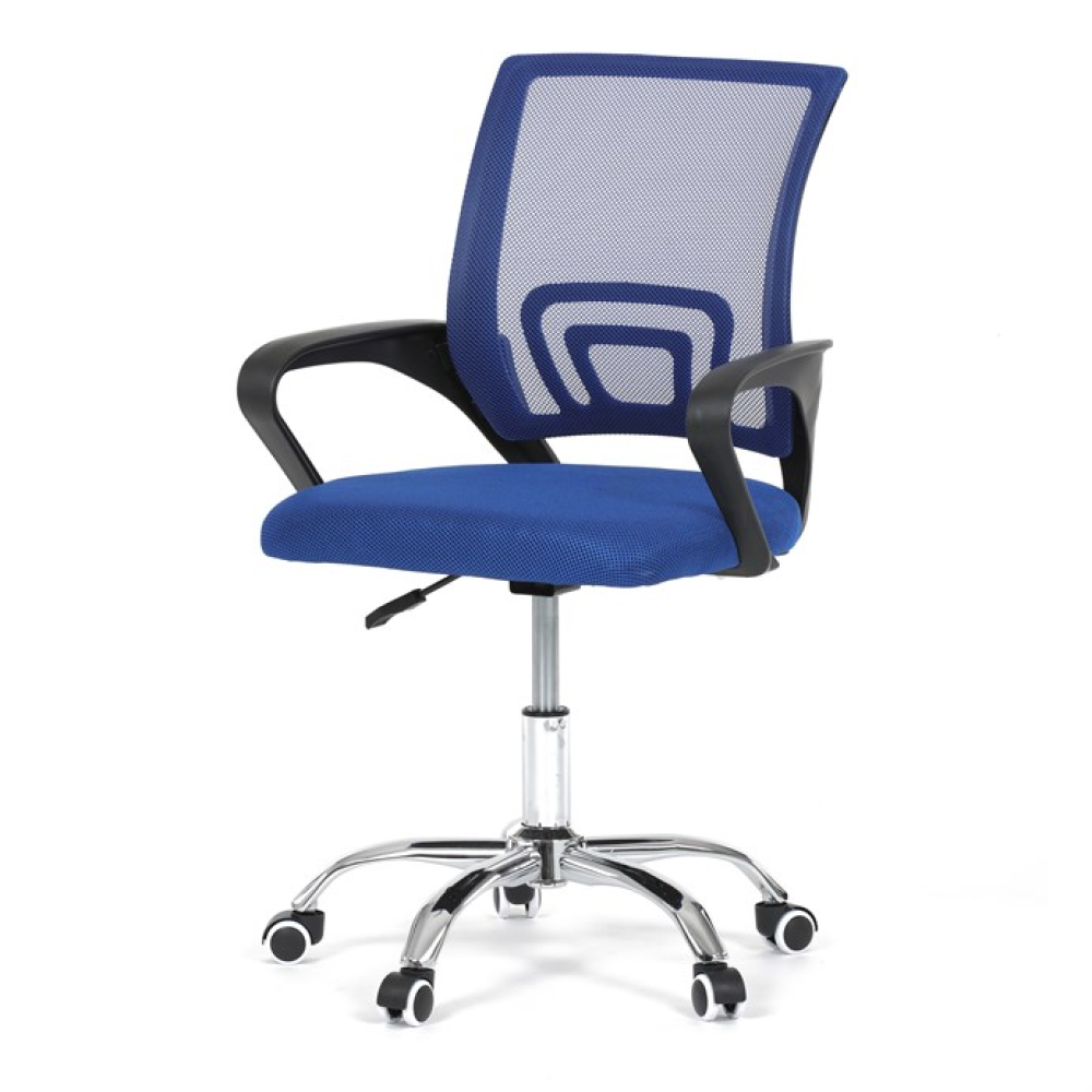 KA-L103 BLUE - Dětská židle, výškově nastavitelná, modrá síťovina, KA-L103 BLUE