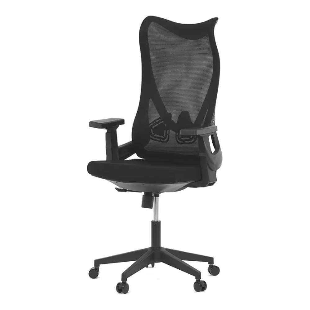 KA-S248 BK - Kancelářská židle, houpací mechanismus, černá síťovina, KA-S248 BK