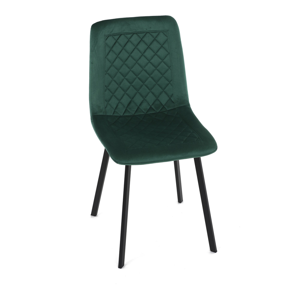 DCL-973 GRN4 - Židle jídelní, zelený samet, kov černý mat