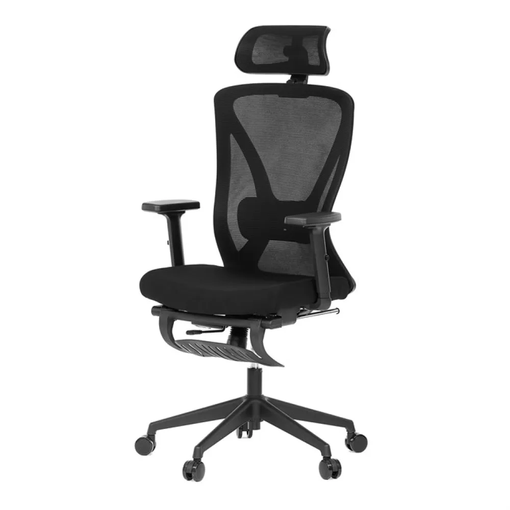 KA-S257 BK - Kancelářská židle, synchronní mechanismus, černá síťovina, KA-S257 BK