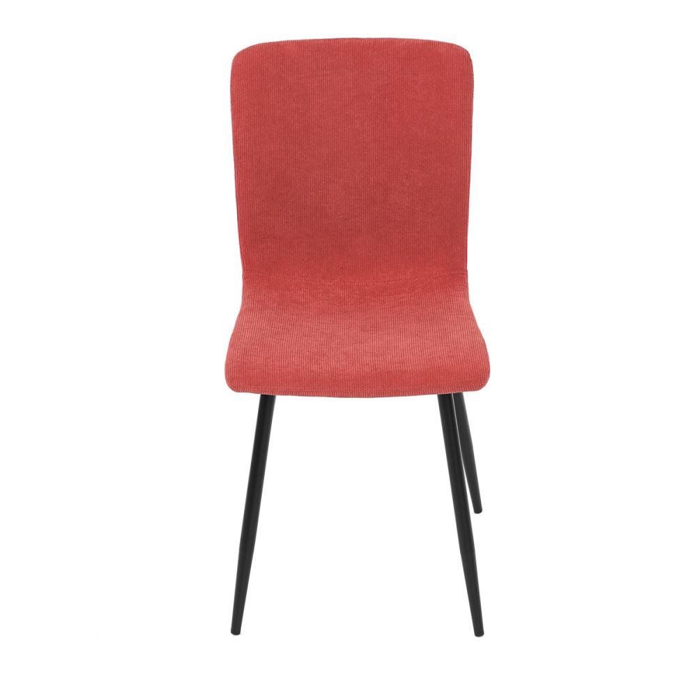 DCL-964 RED2 - Židle jídelní, červená látka, černý kov