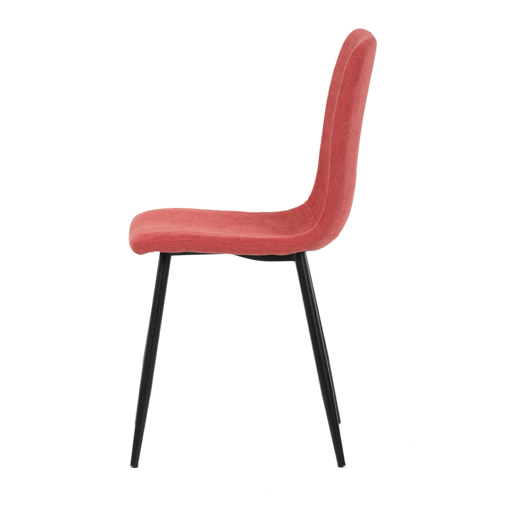 DCL-964 RED2 - Židle jídelní, červená látka, černý kov
