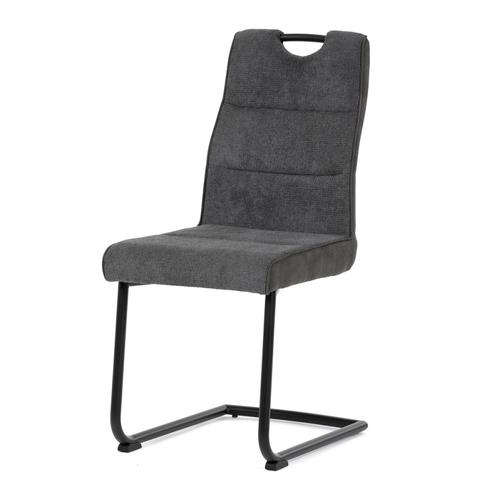 HC-972 GREY2 - Židle jídelní, šedá látka, černý kov