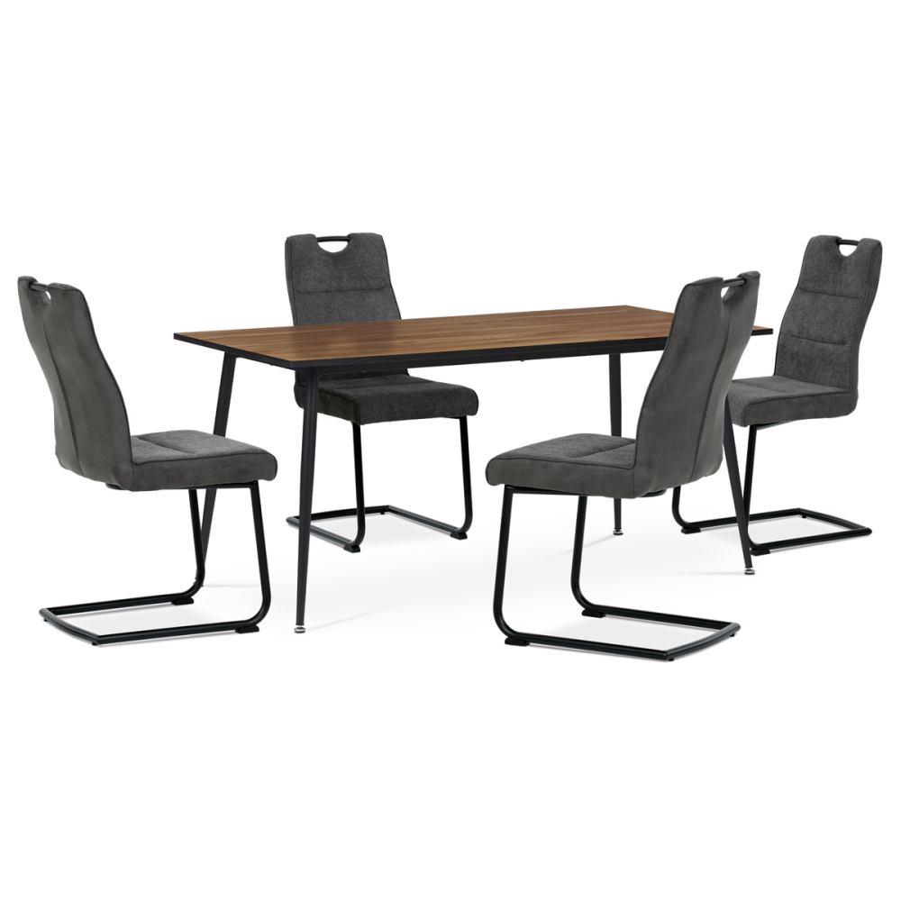 HC-972 GREY2 - Židle jídelní, šedá látka, černý kov