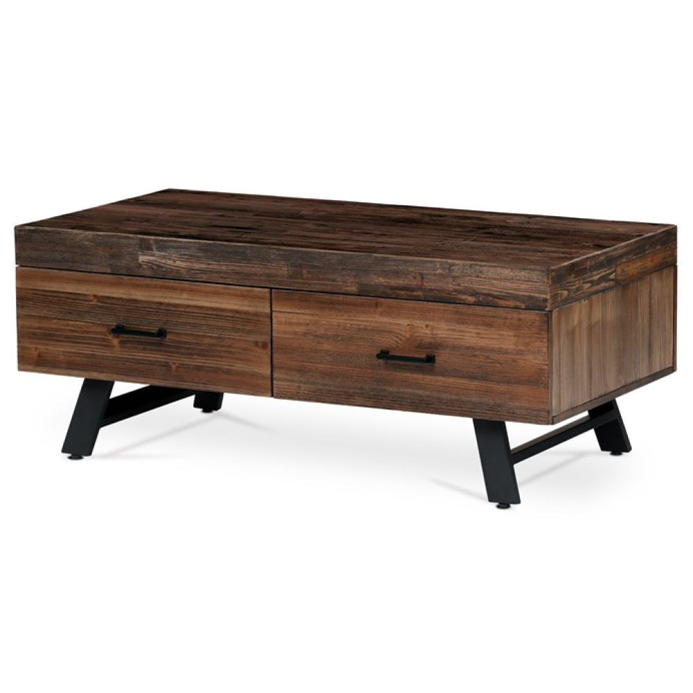 AHG-536 PINE - Konferenční stolek 120x60cm, masiv, old wood, AHG-536 PINE