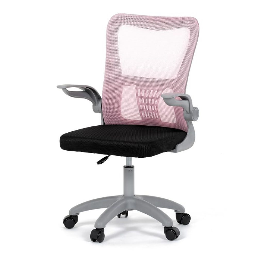 KA-K2008 PINK - Dětská židle, výškově nastavitelná, růžová síťovina, KA-K2008 PINK