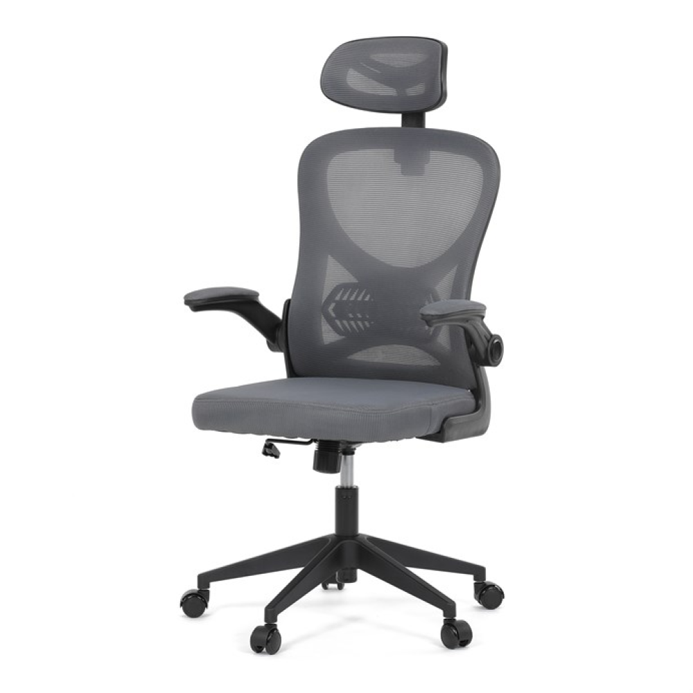 KA-K2021 GREY - Kancelářská židle, houpací mechanismus, šedá, KA-K2021 GREY