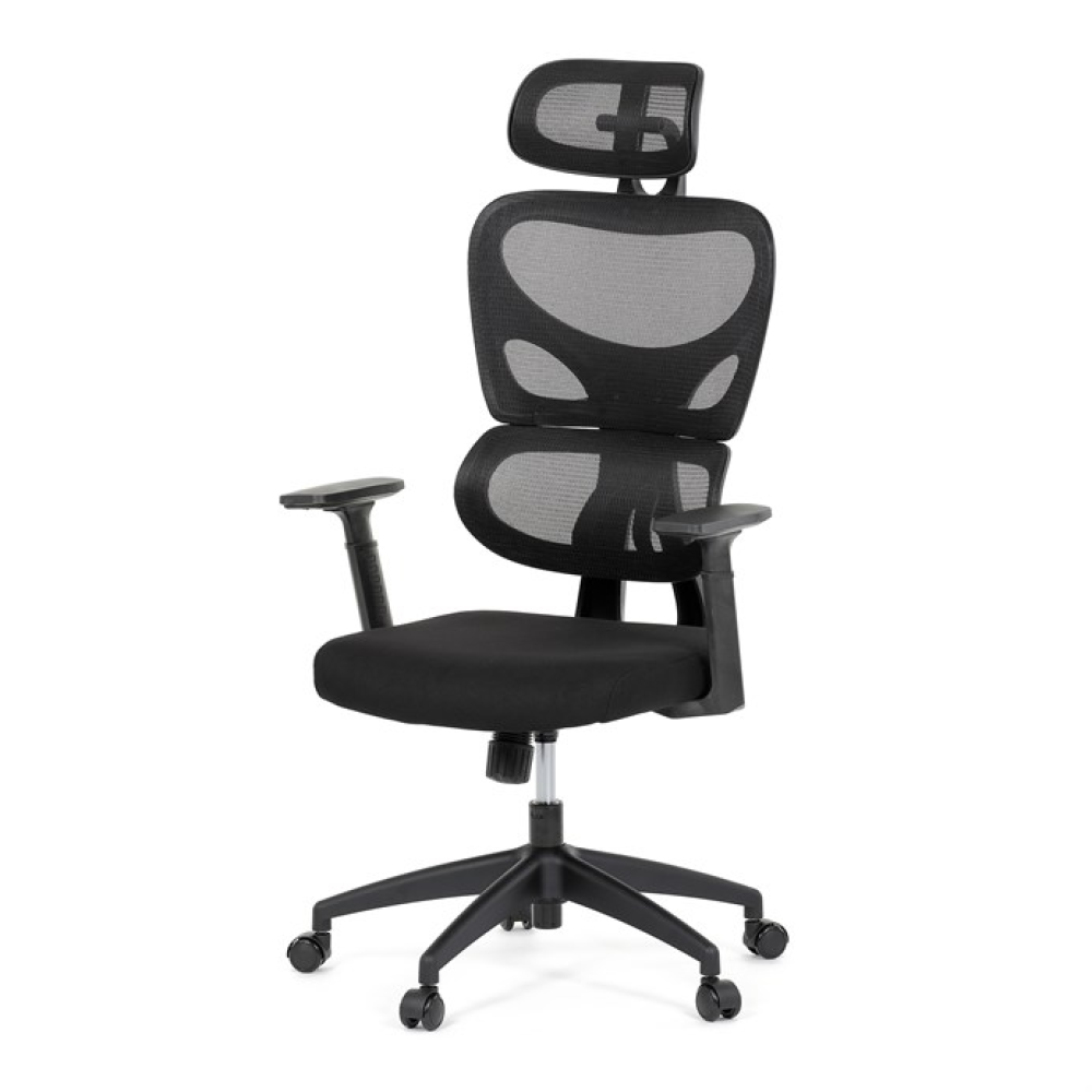 KA-K2080 BK - Kancelářská židle, houpací mechanismus, černá, KA-K2080 BK