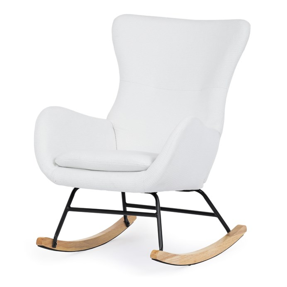 AK-376 WT2 - Houpací křeslo, bílá, látka, AK-376 WT2