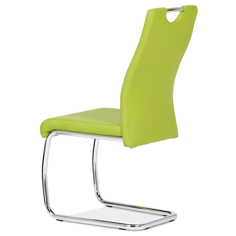 DCL-418 LIM - Jídelní židle koženka zelená / chrom