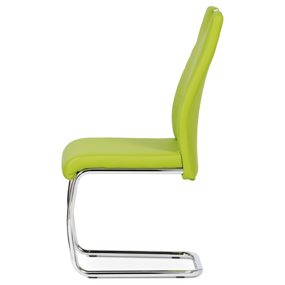 DCL-418 LIM - Jídelní židle koženka zelená / chrom