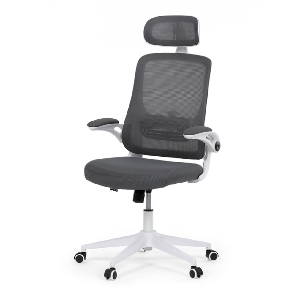 KA-Q843 GREY - Kancelářská židle, houpací mechanismus, šedá síťovina, KA-Q843 GREY